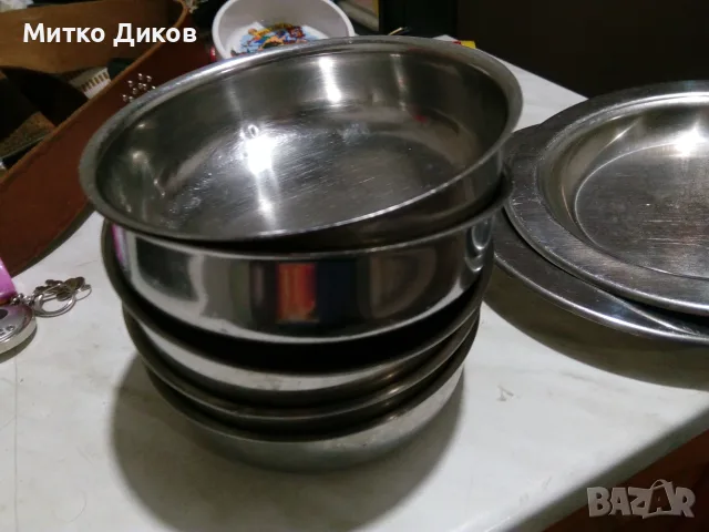 Купички алпака хром 5 броя и чинии алпака хромирани 2 броя нови, снимка 2 - Чинии - 55954330