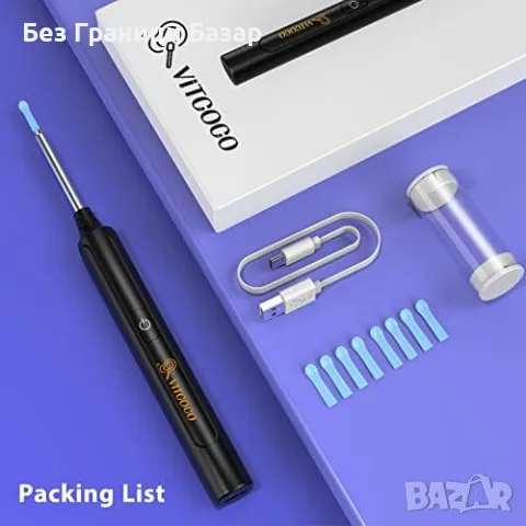 Нова Камера за почистване на уши 1920P HD отоскоп 6 LED 8 накрайника за iOS Android, снимка 7 - Други - 55955068