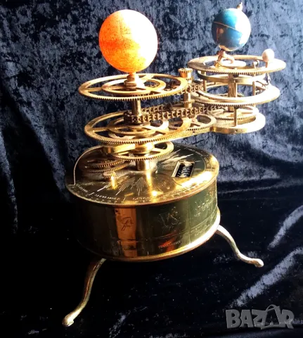 Модел от месинг Orrery/Tellurion слънчева система планети, снимка 7 - Други ценни предмети - 48369995