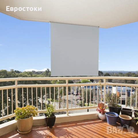 Външна вертикална тента Relaxdays, 140 x 140 см, слънцезащитена щора, снимка 8 - Градински мебели, декорация  - 50463131