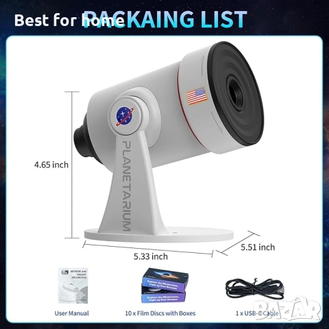 Галактичен проектор, , 10  планетариумни слайда, LED нощни светлини, 8 ц, снимка 7 - Прожектори - 53559983