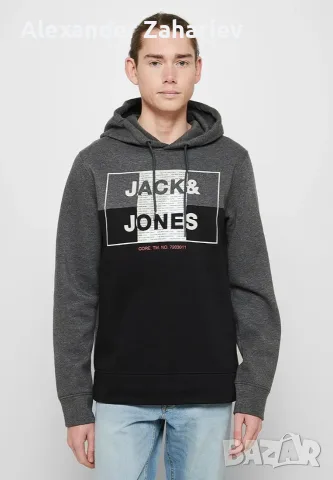 Суитчър с качулка Jack&Jones Olive мъжки, снимка 8 - Суичъри - 56319076