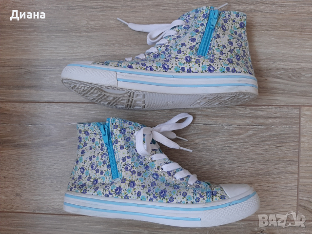 Нежни пролетно-летни флорални кецове, номер 36 (стелка 21,5 см), снимка 4 - Детски маратонки - 36233692