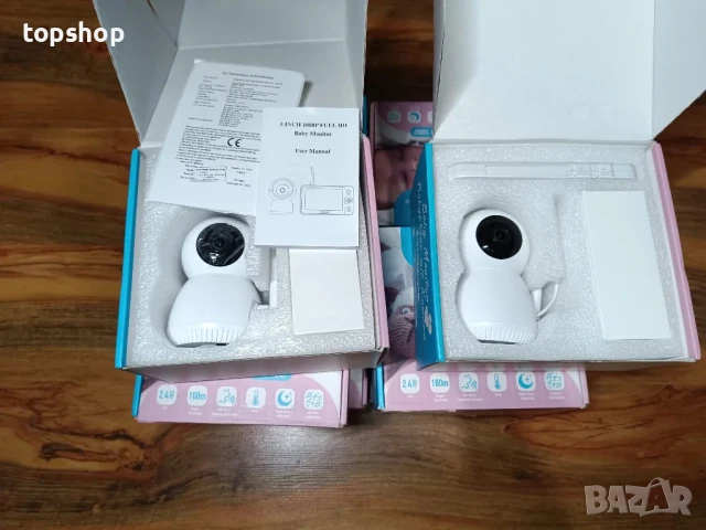 ПРОМОЦИЯ Sainlogic видео бебефон с камера, 1080P FHD LCD, дневен и нощен режим, снимка 15 - Бебефони - 50525536