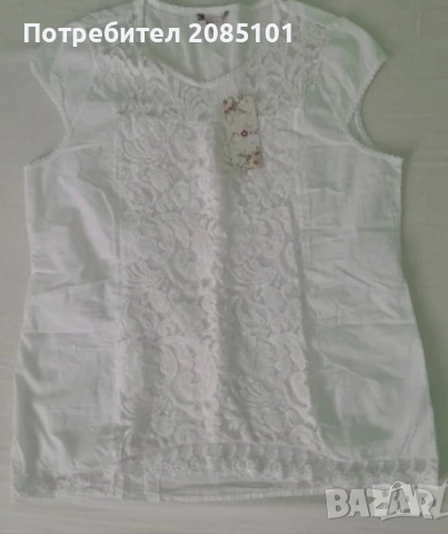 Дамски бели блузи, снимка 2 - Тениски - 53798267