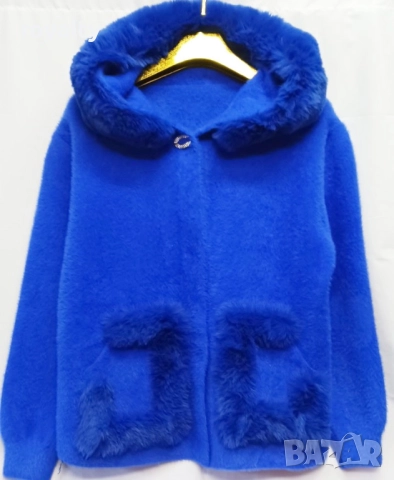 Плътна дамска жилетка СИНЯ