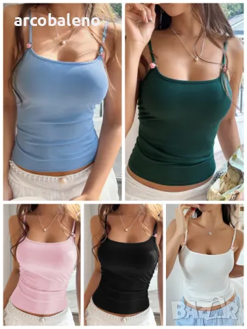 Дамски трикотажен потник в секси горещ стил на Y2K, 5цвята 