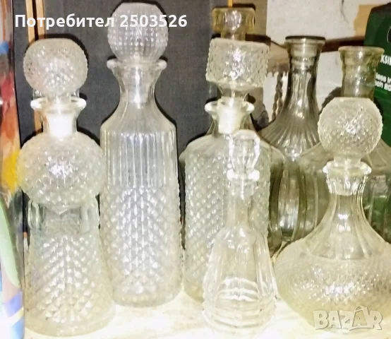 Стари кристални бутилки, снимка 14 - Колекции - 56131739