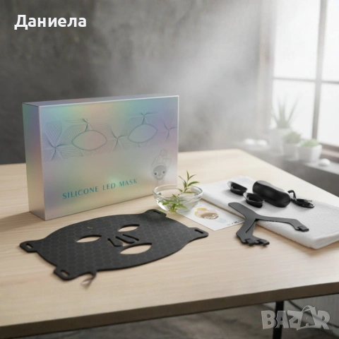 LED Маска за лице със 7 светлинни режима – Домашна фототерапия за по-чиста и спокойна кожа, снимка 12 - Други - 53246271