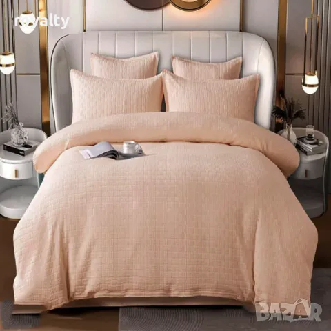 Луксозен комплект с драперия от 100% памук Различни цветове , снимка 4 - Спално бельо - 49045460