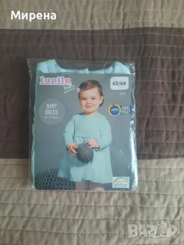 Чисто нова зелена рокля, подходяща за сезона, размер 62-68