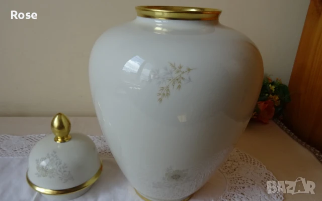 Голям винтидж джинджифилов буркан, ваза с капак-PRM Jaeger , снимка 16 - Вази - 51170226