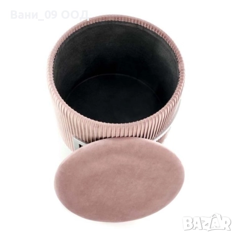 Розова табуретка с място за съхранение, снимка 4 - Дивани и мека мебел - 51489427