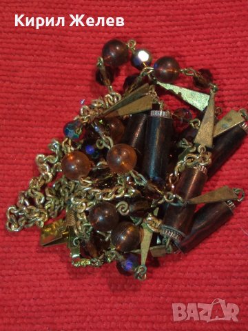 СТАРА РЕТРО АР НУВО СТИЛ ОГЪРЛИЦА БРОНЗ и КАТАЛИН с ПОЗЛАТА и ФИЛИГРАННА ЗАКОПЧАЛКА 36907, снимка 17 - Антикварни и старинни предмети - 40684793