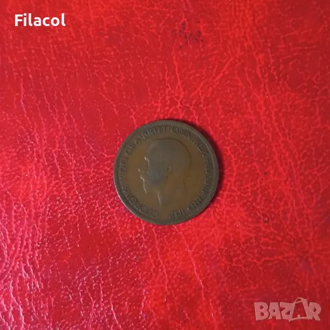 Великобритания  1/2 пени 1929 година, снимка 2 - Нумизматика и бонистика - 50418003