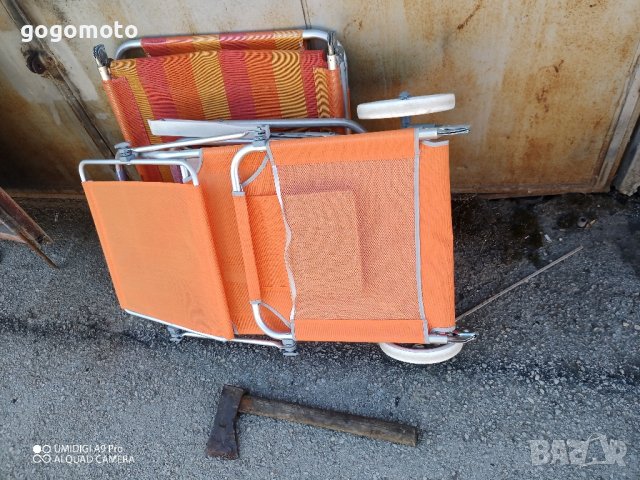 шезлонг на колела + сенник, сгъваем стол за плаж на колела , снимка 6 - Къмпинг мебели - 41735919