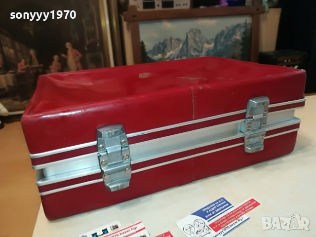 CAVALET-РЕТРО КУФАР ЧЕРВЕНА КОЖА И АЛУМИНИЙ M2205231113, снимка 16 - Антикварни и старинни предмети - 40784021
