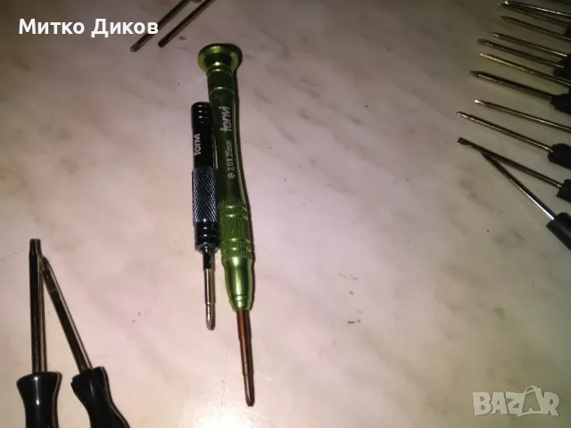 Комплект 18 броя часовникарски и златарски малки отвертки кръстати,прави и други, снимка 8 - Други - 48572441