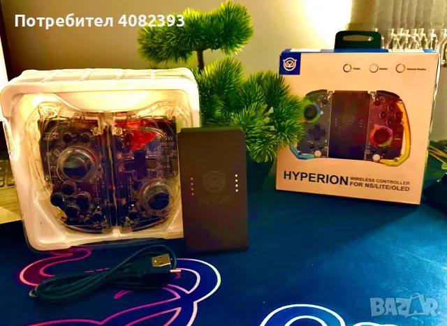 Нов NYXI Hyperion безжичен контролер за Nintendo Switch / Lite / OLED – Transparent RGB, снимка 3 - Джойстици и геймпадове - 56186521