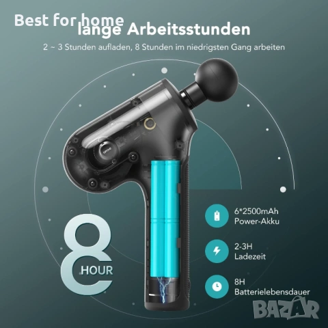 Opove Масажен пистолет за мускули, дълбокотъканен масажор 14,5 мм, снимка 5 - Масажори - 53815233