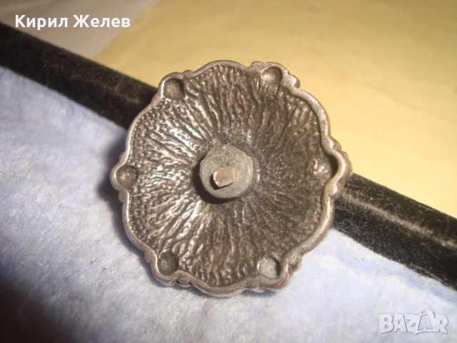 СТАРА ПОСРЕБРЕНА ФЛОРАЛНО ОРНАМЕНТИРАНА АРТ АПЛИКАЦИЯ 26319, снимка 2 - Други - 36107321