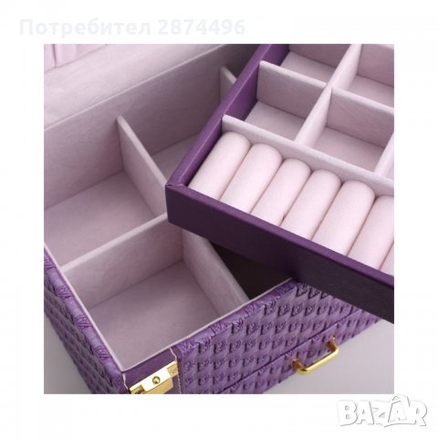 1123 Луксозен органайзер за бижута и аксесоари, снимка 5 - Подаръци за жени - 35794994