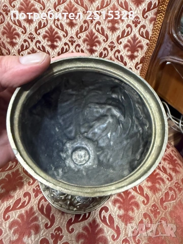 стара голяма чаша бокал с интересни мотиви, снимка 4 - Други ценни предмети - 53233752