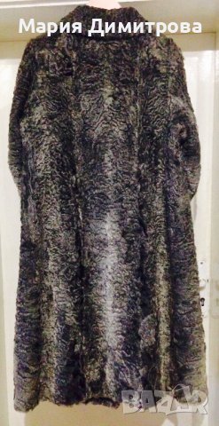 Бутиково сиво омбре палто Астраган Swakara, снимка 9 - Палта, манта - 39306319