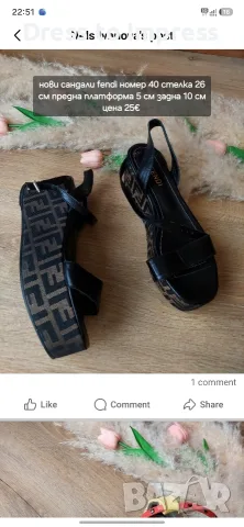 Дамски сандали Fendi 40 номер, снимка 2 - Сандали - 55878750