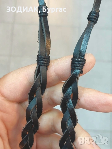 Гердан Естествена Кожа, снимка 4 - Колиета, медальони, синджири - 19926282