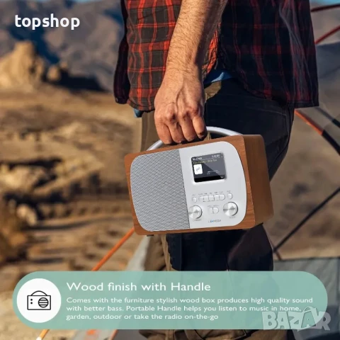LEMEGA DR5 Преносимо DAB/DAB+ цифрово радио, Bluetooth високоговорител с FM радио, снимка 5 - Радиокасетофони, транзистори - 50525720
