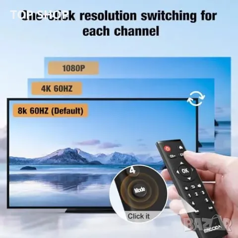 Нов превключвател HDMI Суич 5 в 1 8K 60Hz с iOS приложение и ARC, снимка 6 - Друга електроника - 49458018