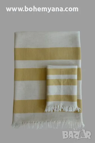 Ленени кърпи – комплект Горчица, снимка 1