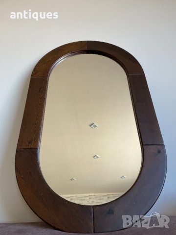 Старо дървено огледало - 100/60см, снимка 2 - Антикварни и старинни предмети - 35871611