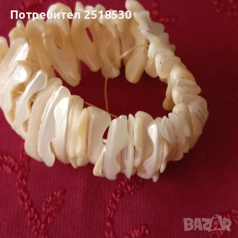 Костено колие и седефена гривна, снимка 7 - Антикварни и старинни предмети - 51564437