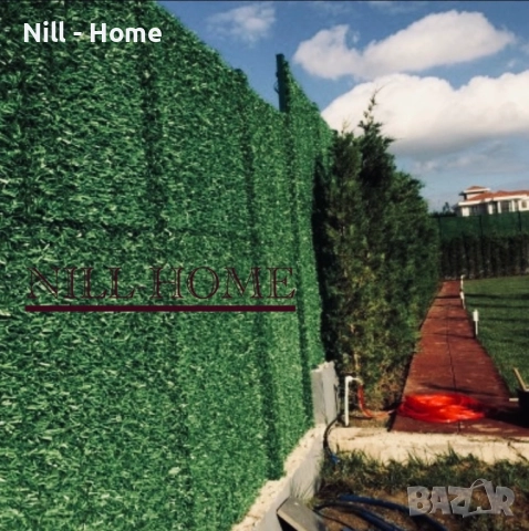 Поцинкована мрежа с декорация ( ИЗКУСТВЕНА ТРЕВА ) 4 мм тел. 40 мм. Око