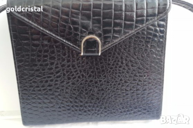 ретро черна лачена чанта  