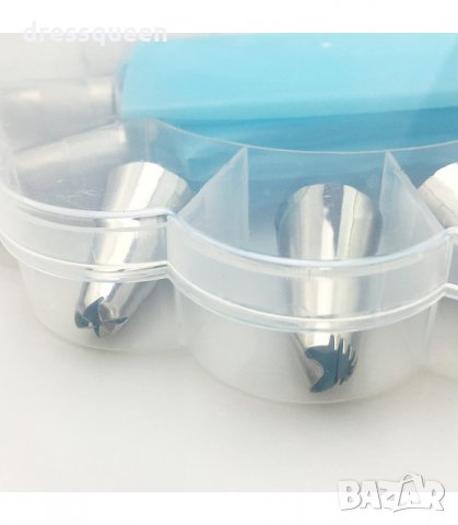 3132 Силиконов шприц за сладки с 12 стоманени форми, снимка 5 - Прибори за хранене, готвене и сервиране - 34238602