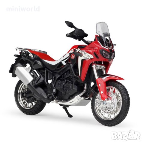 HONDA Africa Twin DCT мотор DAKAR - мащаб 1:18 на Maisto моделът е нов в кутия, снимка 2 - Колекции - 39668267