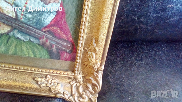 Страхотен ретро ръчен гоблен Циганката, снимка 5 - Антикварни и старинни предмети - 36117007