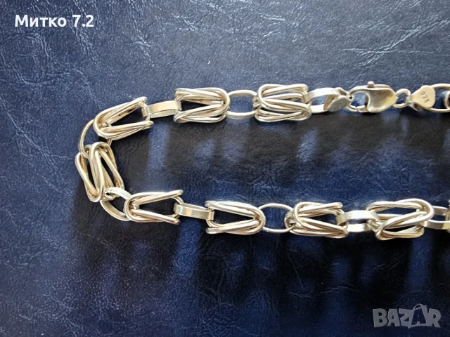 сребърен ланец -12, снимка 4 - Колиета, медальони, синджири - 51216660