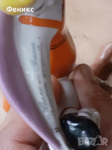 Съветски порцелан статуетка фигура надпис маркировка, снимка 4 - Антикварни и старинни предмети - 51409154