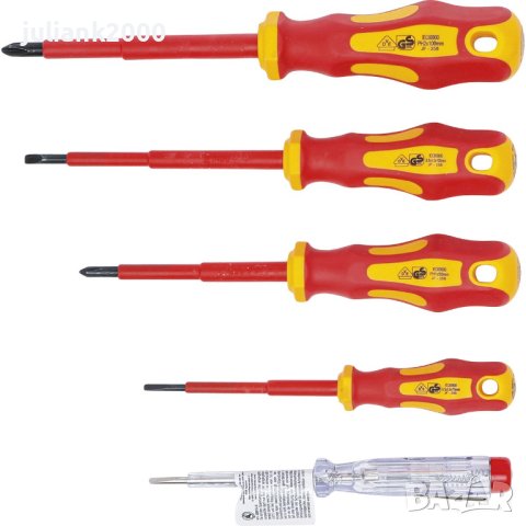 5pc VDE Отвертки изолирани 1000V 35815, снимка 2 - Отвертки - 41855245