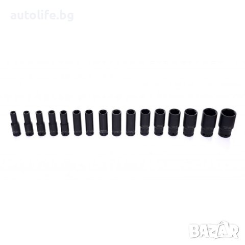 Комплект 16 бр. удължени ударни вложки 1/2'', 10-32 мм., снимка 5 - Други инструменти - 40744808