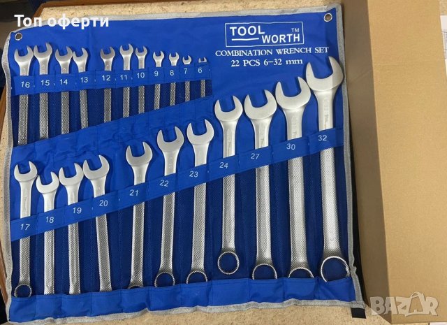 Комплект гаечни ключове 6-32 мм YOFE 22бр, снимка 2 - Ключове - 41025739