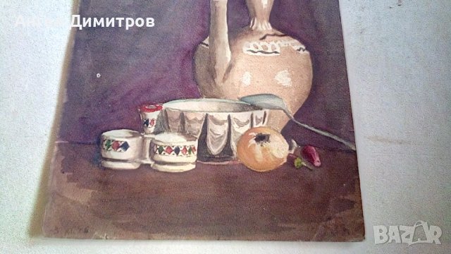 Ангел Ботев картина акварел , снимка 6 - Картини - 39000363