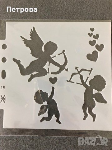 Шаблон за декорация на торти, сладкиши и др. – „Ангелчета”, снимка 1