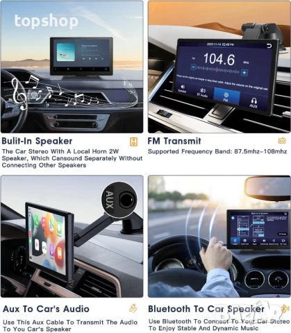 НОВА, ТЕСТВАНА 9-инчова автомобилна уредба с видеорегистратор,  задна камера, CarPlay, Android Auto, снимка 4 - Аксесоари и консумативи - 50693656