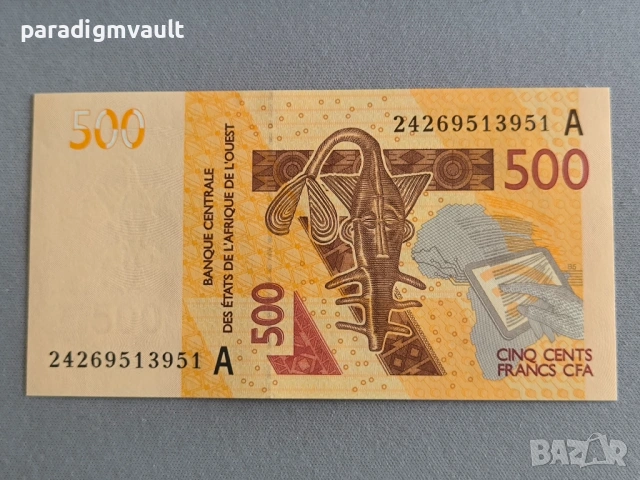 Банкнота - Кот д'Ивоар - 500 франка UNC | 2012г., снимка 2 - Нумизматика и бонистика - 53262919