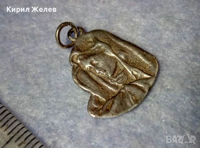 СТАРА КАТОЛИЧЕСКА СРЕБЪРНА ИКОНКА ИКОНА СРЕБРО ВИСОКА ПРОБА РЪЧНА ХУДОЖЕСТВЕНА ИЗРАБОТКА 33980, снимка 2 - Антикварни и старинни предмети - 50542198